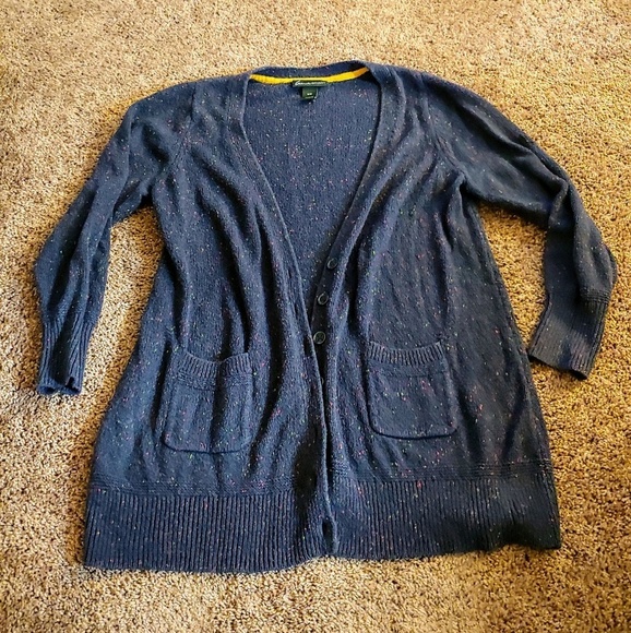 Lane Bryant blue speckled button cardigan - Picture 1 of 3